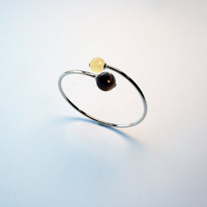 Tiger’s Eye and Golden Jade sterling silver bracelet – handmade UK empowering jewellery.