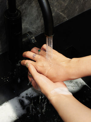 lavender silver ring and Malachite Ring are perfect match