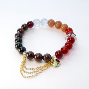 Carina Nebula inspired natural crystal bracelet for protection, love, and security