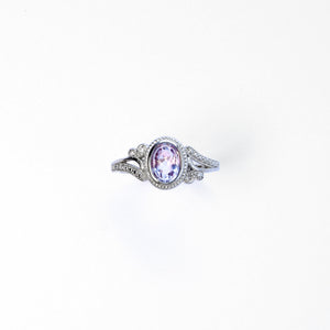 Amethyst crystal ring for spiritual balance and stress relief, affordable birthstone jewellery