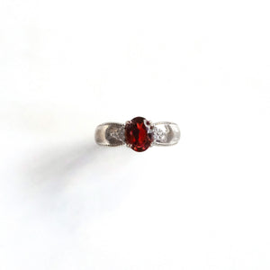 Garnet ring symbolising love and strength, meaningful natural gemstone jewellery gift