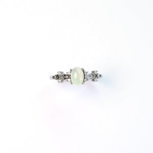 Prehnite ring symbolising unconditional love and renewal, affordable healing gemstone jewellery