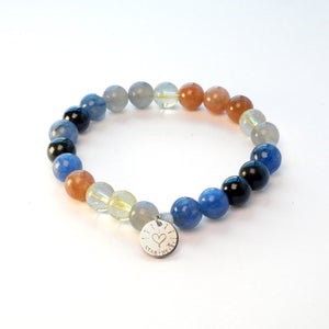 Crab Nebula natural crystal bracelet for transformation, resilience, and strength