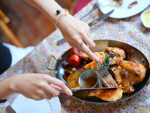 lifstyle of wearing citrine silver ring and bracelet, perfect match for holiday season