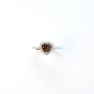 Natural smoky quartz gemstone silver ring, everyday wear jewellery for protection