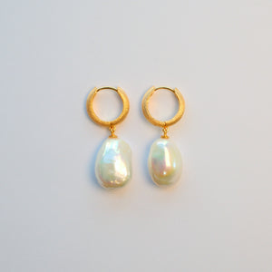 Baroque Pearl Drop Earrings: natural freshwater pearls symbolising freedom and individuality UK