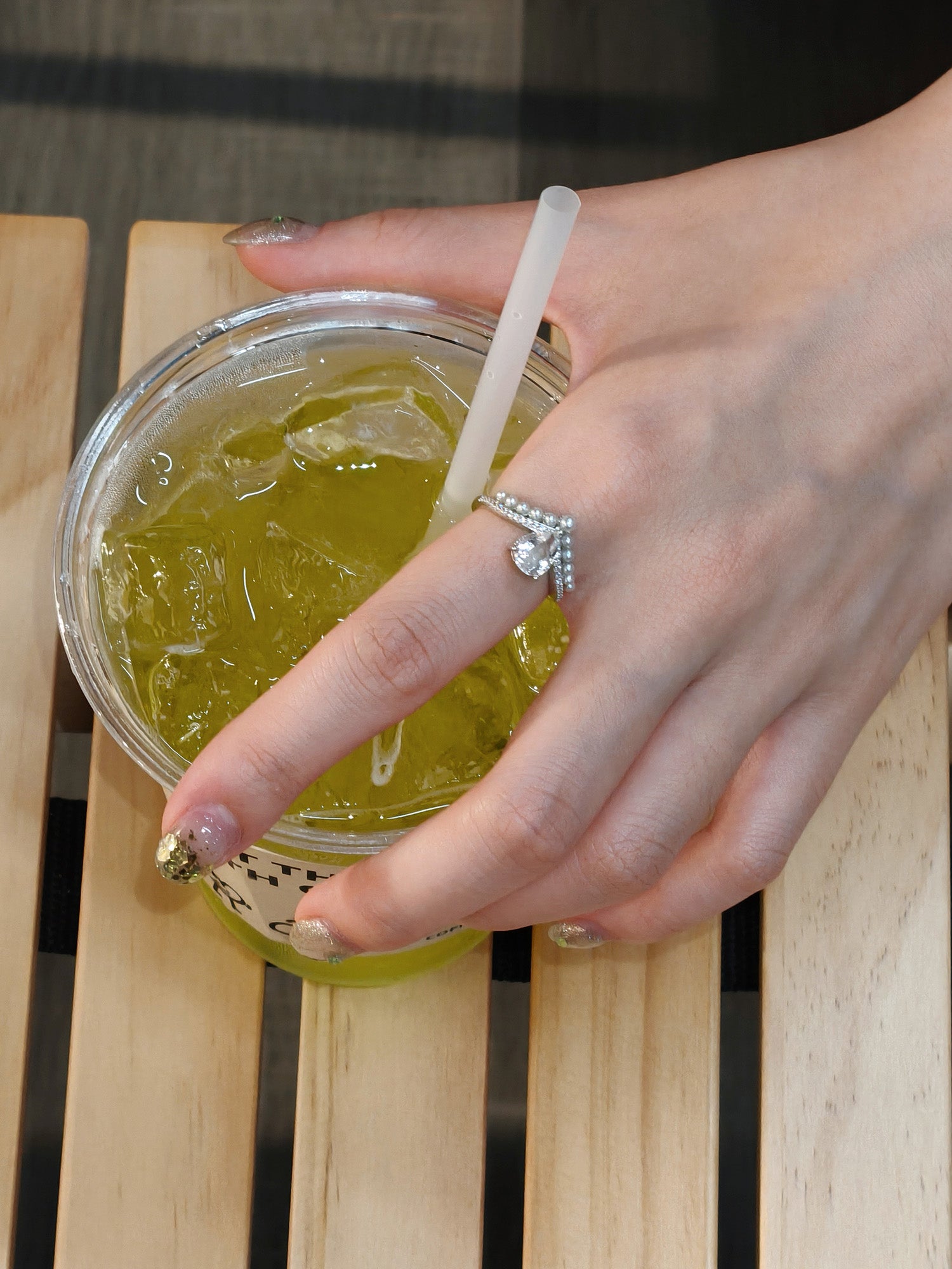 Sterling silver clear quartz ring, everyday wear jewellery for clarity and light