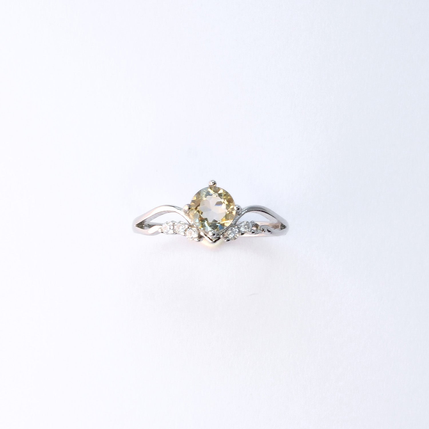 Citrine ring for optimism and success, natural November birthstone jewellery gift in the UK