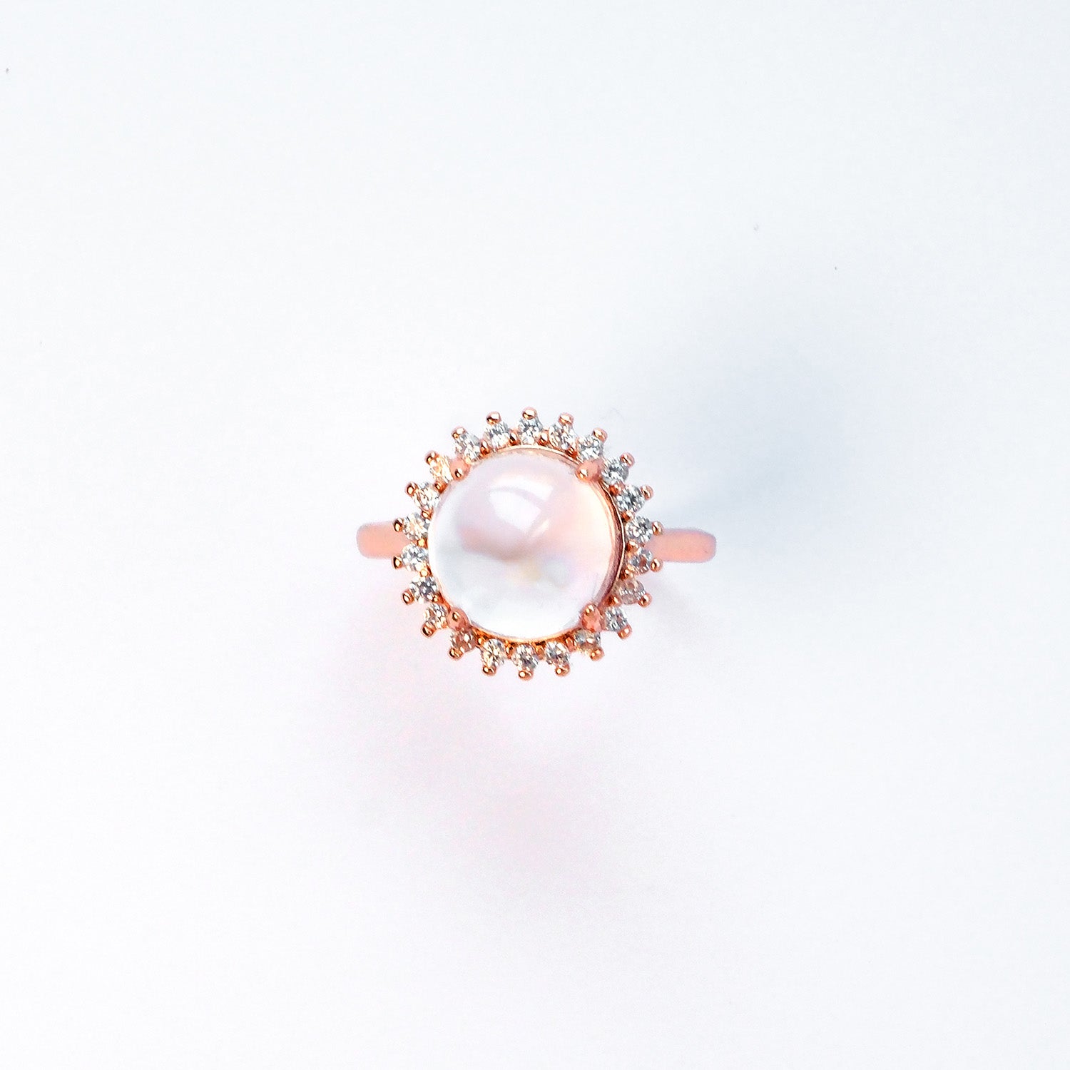 Rose quartz ring for self-love and harmony, affordable natural gemstone jewellery