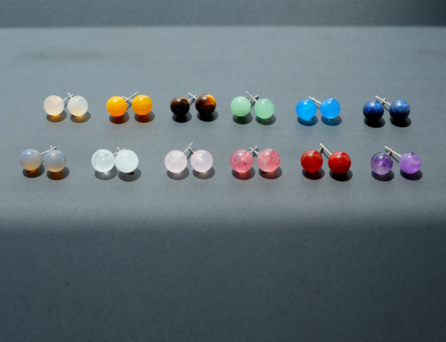 Solar System Gift Set - 12 pairs of Gemstone Sterling Silver Earrings
