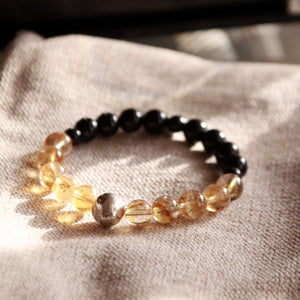 First Quarter bracelet with citrine, yellow crystal jewellery symbolising courage and clarity