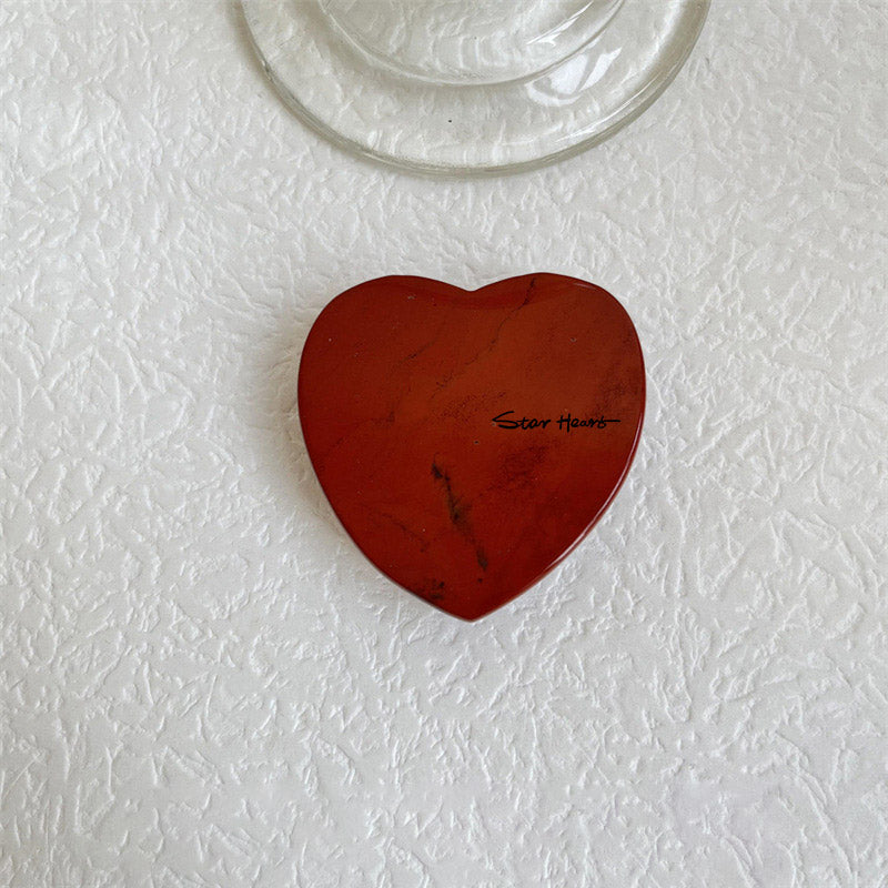 Red Jasper Oval Crystal Phone Grip: grounding and vitality gemstone phone holder UK