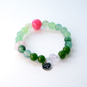 M17 SWex natural green strawberry quartz bracelet for creativity, inspiration, and vitality