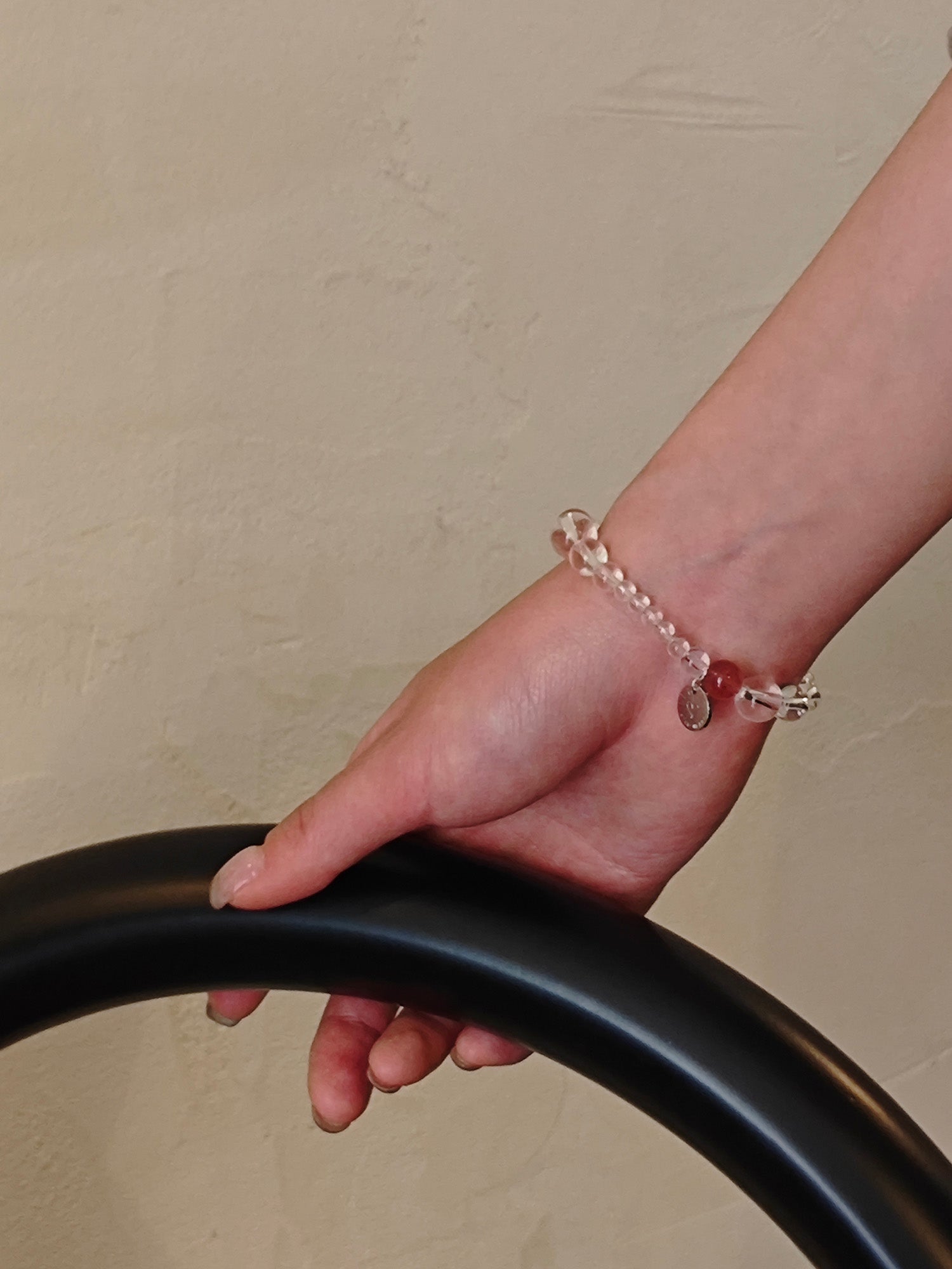 Woman wearing Moon bracelet for confidence and inspiration