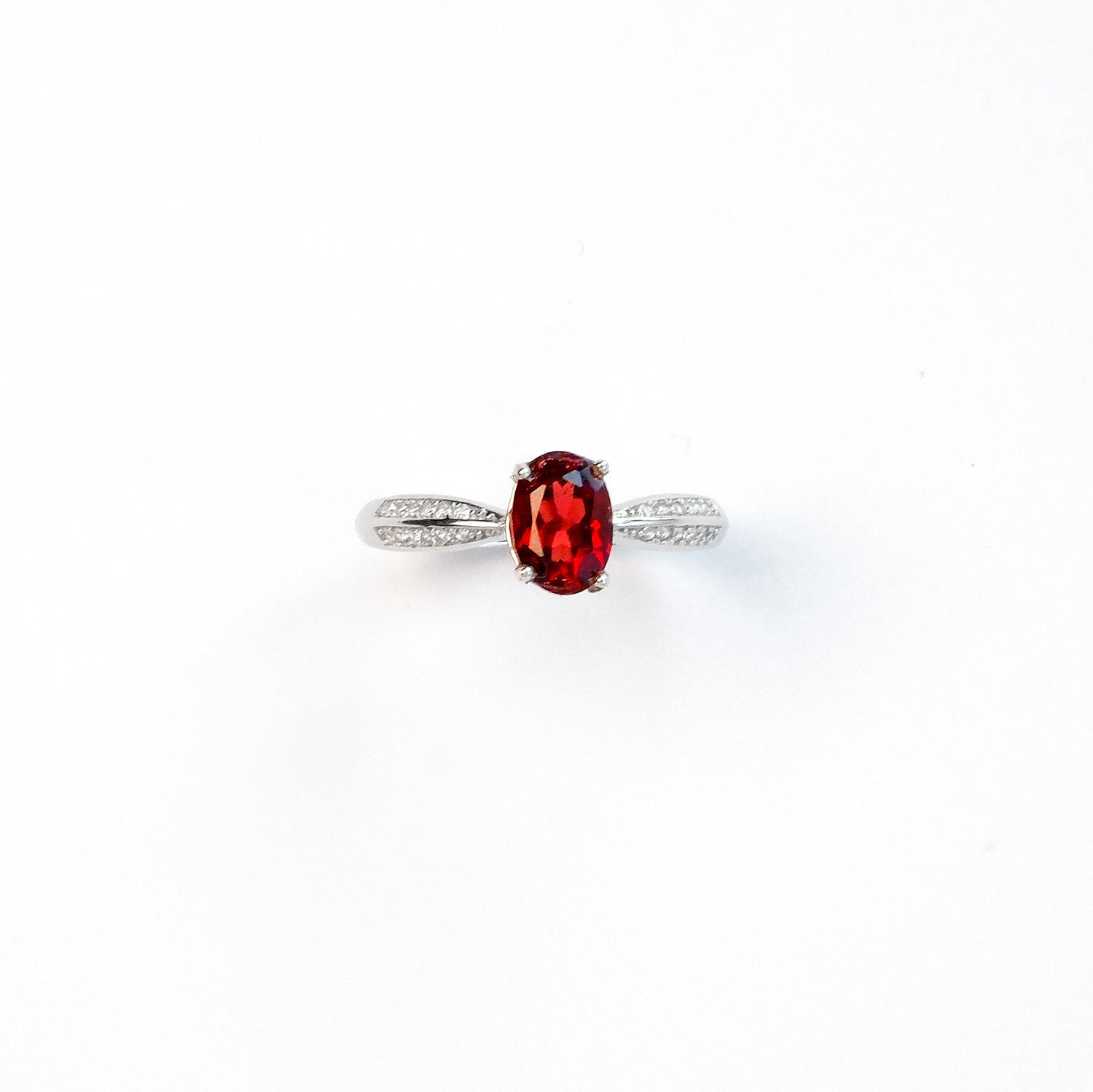 garnet silver ring, perfect for meaningful birthday or anniversary gift

