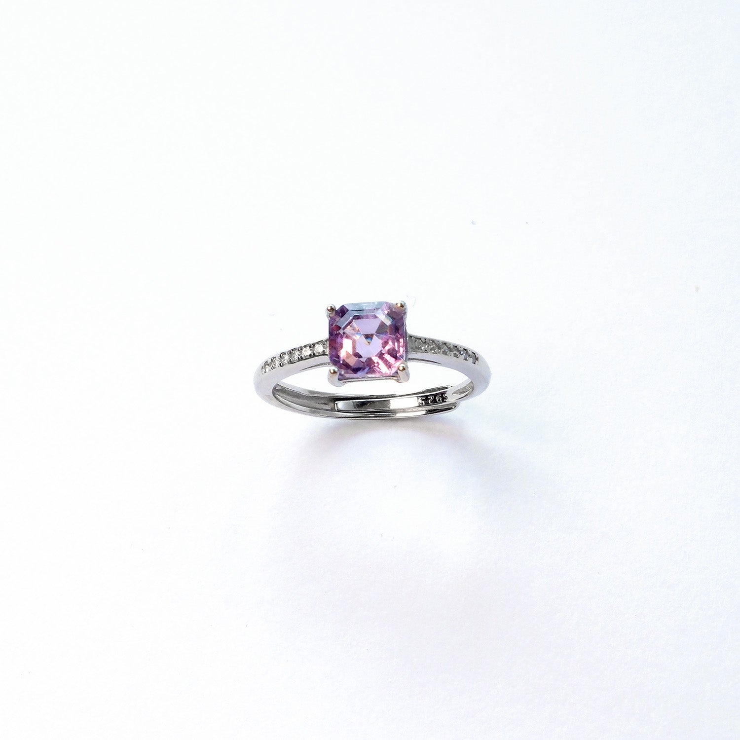 Natural lavender amethyst gemstone ring for calm during stressful work days
