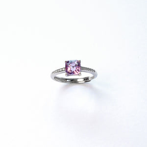 Natural lavender amethyst gemstone ring for calm during stressful work days
