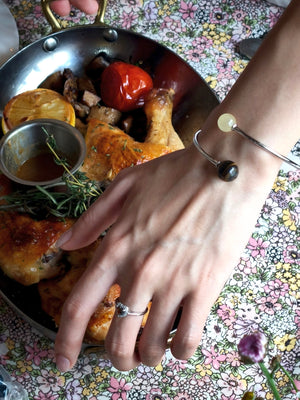 smoky quartz silver ring, tiger's eye silver bracelet perfect for gifting at Christmas or milestone events
