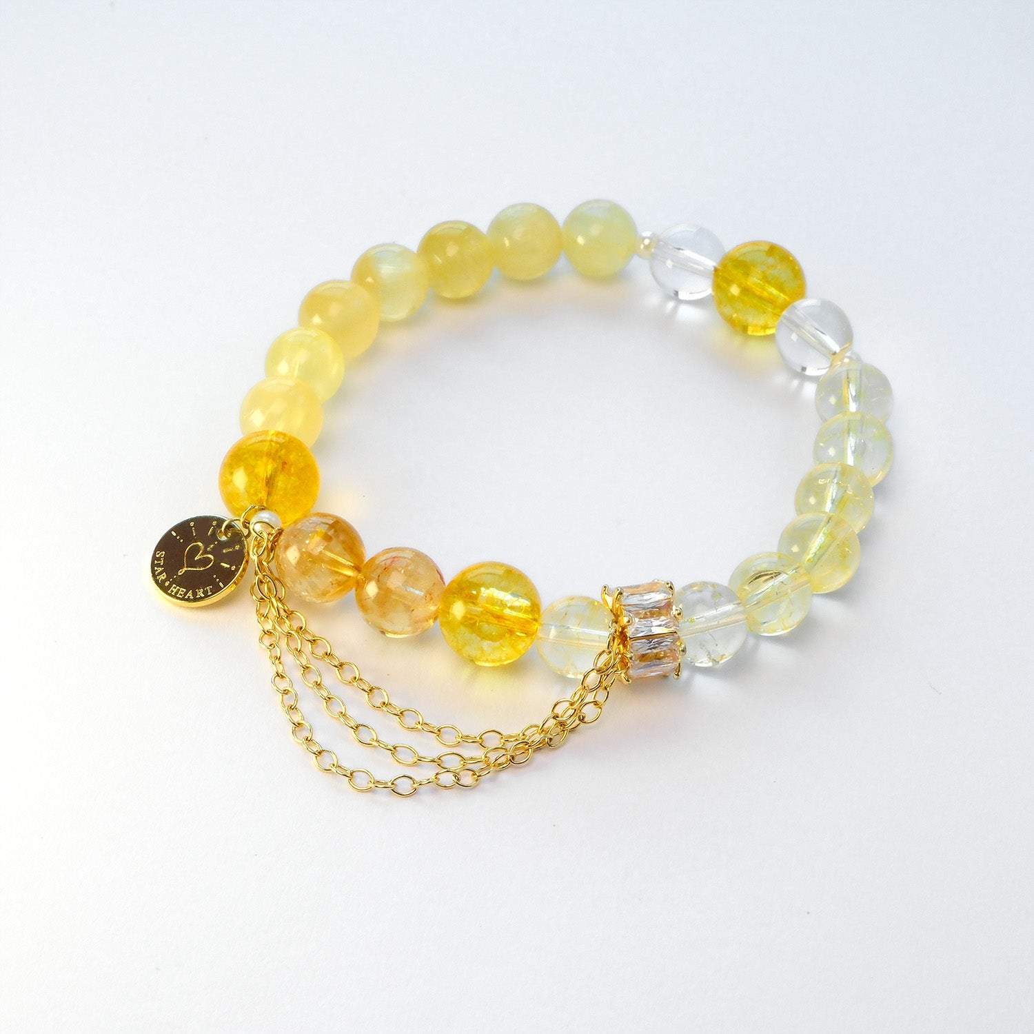 The Sun natural citrine crystal bracelet for confidence, wealth, and prosperity